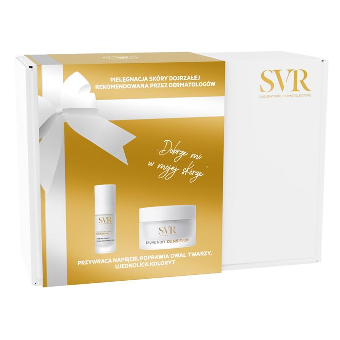 SVR Densitium zestaw: Balsam przeciwstarzeniowy na noc 50 ml + Krem na kontur oka, 15 ml