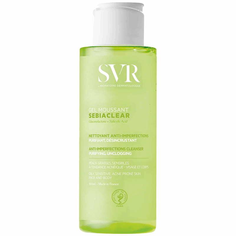 SVR Sebiaclear Żel do mycia skóry tłustej i trądzikowej, 100 ml