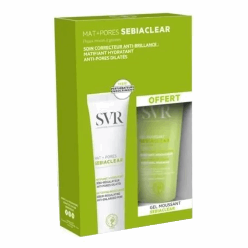 SVR Sebiaclear Zestaw (krem matujący, 40 ml + żel do mycia, 55 ml), 1 szt.