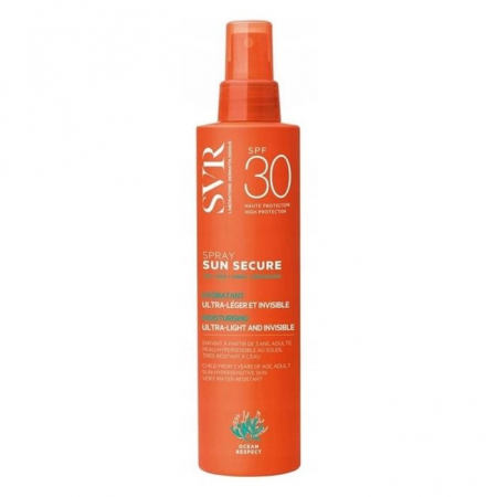 SVR Sun Secure mleczna mgiełka ochronna do opalania SPF30 w sprayu, 200 ml