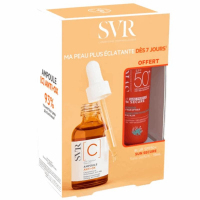 SVR Zestaw (C Ampoule Anti-Ox koncentrat, 30 ml + Sun Secure Blur SPF50+ Sans Parfum krem-mus, 15 ml), 1 szt.