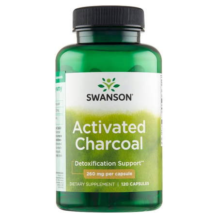 SWANSON Activated Charcoal 120 kapsułek