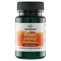 Swanson Folian Quatrefolic 800 mcg kapsułki, 30 szt.