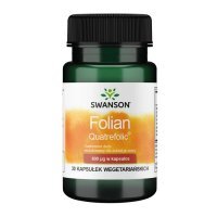Swanson Folian Quatrefolic 800 mcg kapsułki z folianami, 30 szt.