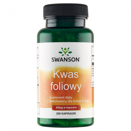 SWANSON Folic Acid 250 kapsułek