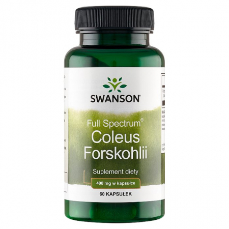 SWANSON Full Spectrum Coleus Forskohlii Forskolina 400mg 60 kapsułek