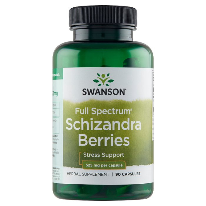 SWANSON Full Spectrum Schizandra Berries 525 mg 90 kapsułek