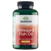 SWANSON Kwasy OMEGA-3 o smaku cytrynowym 150 kapsułek