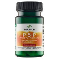 Swanson P-5-P pirydoksal-5 fosforan koenzymowana witamina B-6 20 mg 60 kapsułek