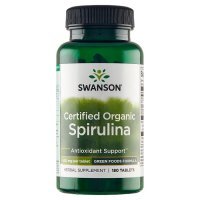 Swanson Spirulina 100% Organic tabletki, 180 szt.