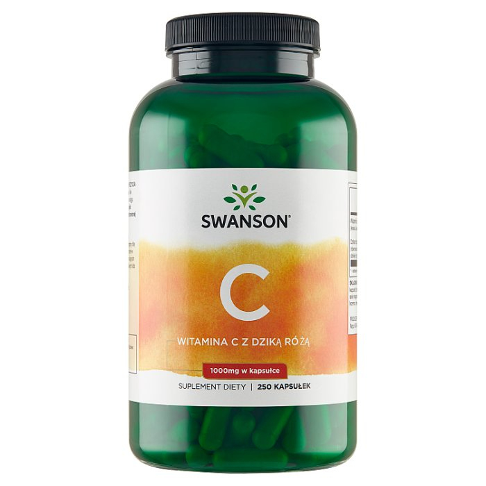Swanson vitamin C with Rose Hips kapsułki, 250 szt.
