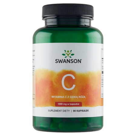 SWANSON Vitamin C with rose hips 1000 mg 90 kapsułek