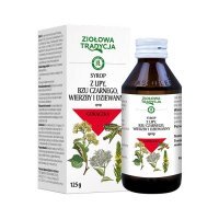 Ziołowa Tradycja Syrop z lipy, bzu czarnego, wierzby i dziewanny, 125 g