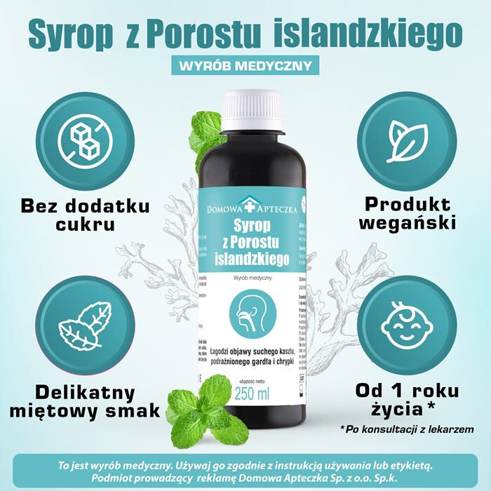 Syrop z Porostu islandzkiego, 250 ml
