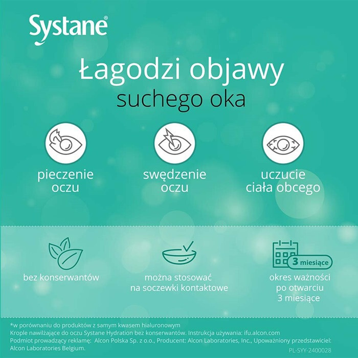 Systane Hydration bez konserwantów krople 10ml