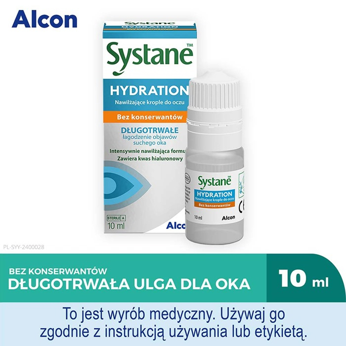 Systane Hydration bez konserwantów krople 10ml