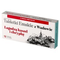 Tabletki Emskie z Wadowic tabletki do ssania na kaszel i chrypkę, 12 szt.