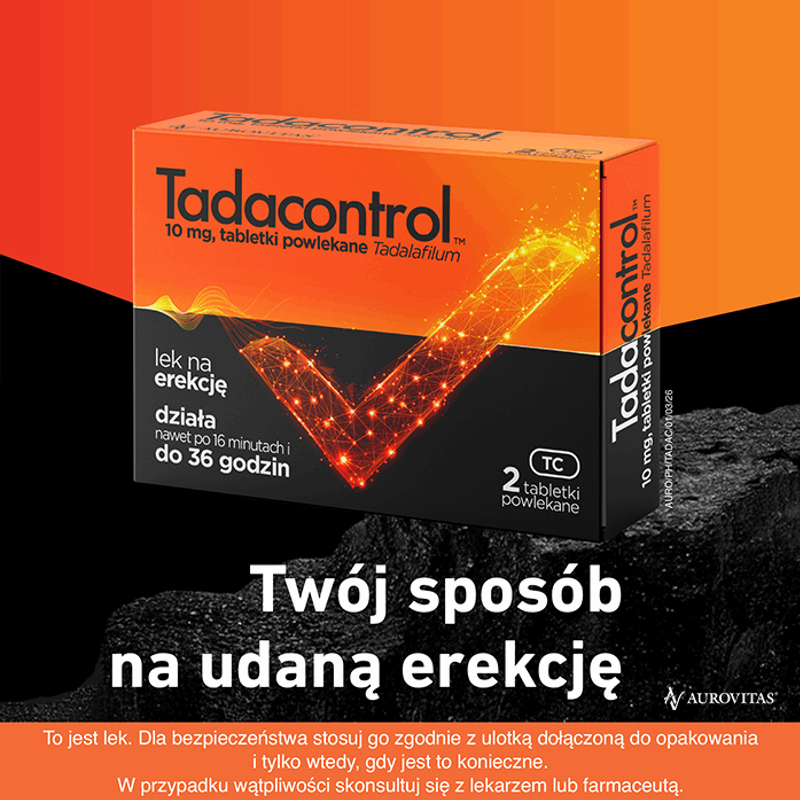 Tadacontrol 10 mg tabletki powlekane na erekcję, 2 szt.