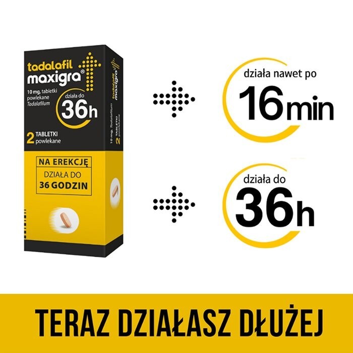 Tadalafil Maxigra 10 mg 2 tabletki powlekane