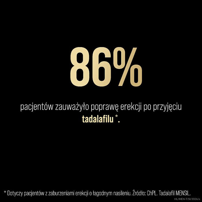 Tadalafil Mensil 10 mg tabletki na zaburzenia erekcji, 4 szt.