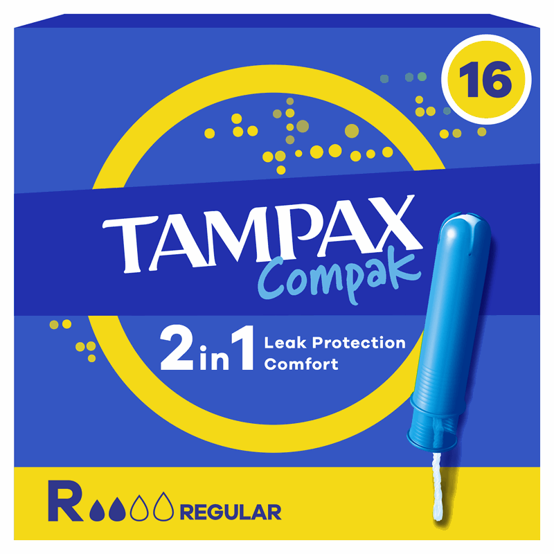 Tampax Compak Regular Tampony z aplikatorem, 16 szt.