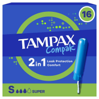 Tampax Compak Super Tampony z aplikatorem, 16 szt.