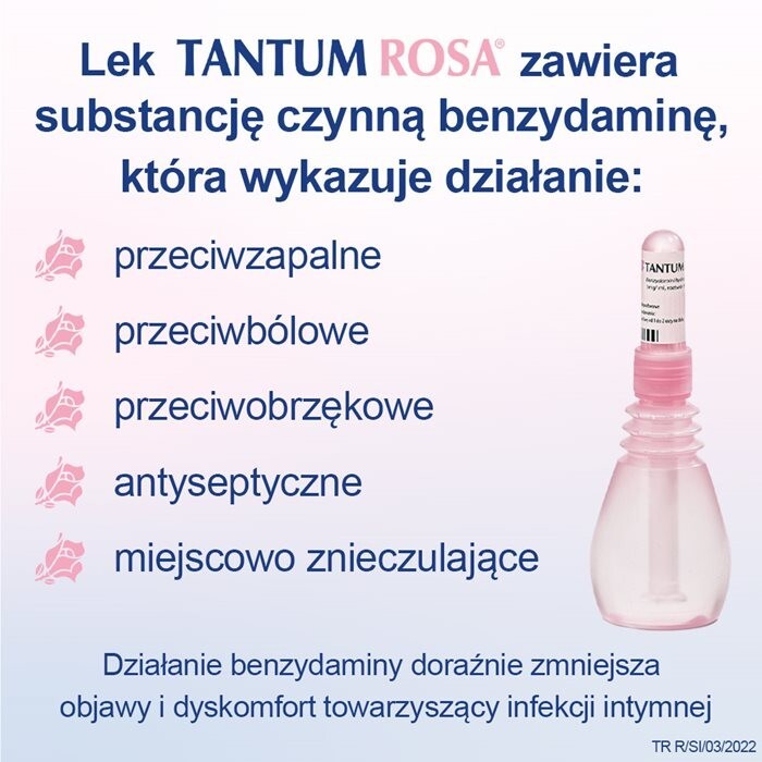 Tantum Rosa roztwór dopochwowy 1 mg/ml 5 buteleczek po 140 ml