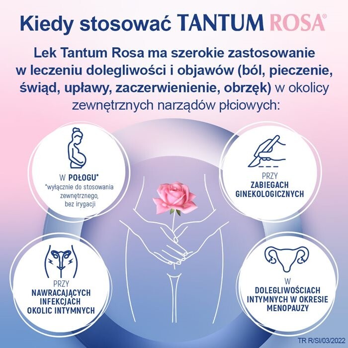 Tantum Rosa roztwór dopochwowy 1 mg/ml 5 buteleczek po 140 ml