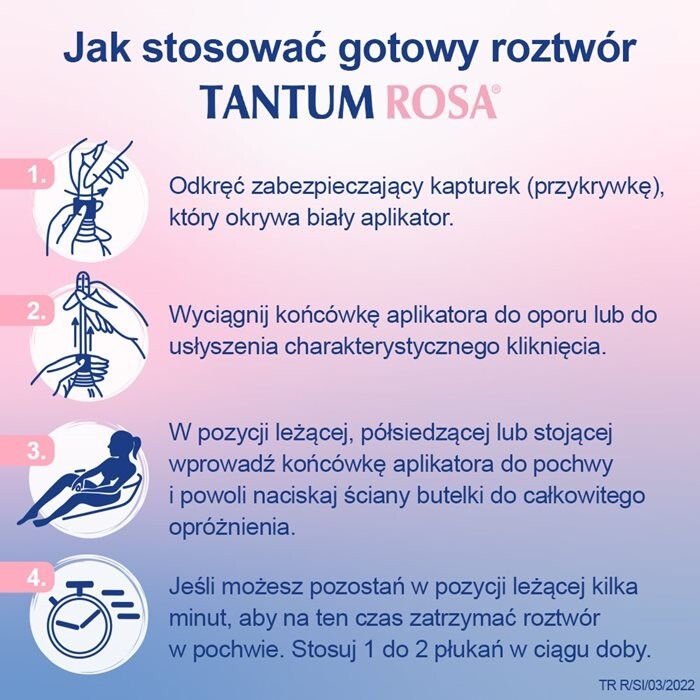 Tantum Rosa roztwór dopochwowy 1 mg/ml 5 buteleczek po 140 ml