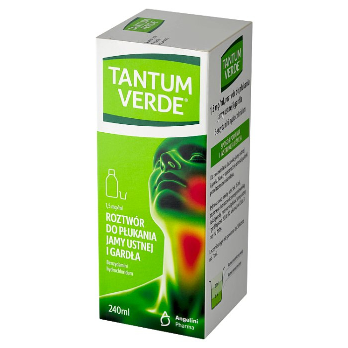 Tantum Verde 1,5 mg/ml roztwór do płukania jamy ustnej i gardła 240 ml
