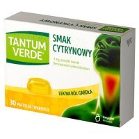 Tantum Verde pastylki na gardło o smaku cytrynowym, 30 szt.