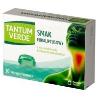 Tantum Verde pastylki na gardło o smaku eukaliptusowym, 30 szt.