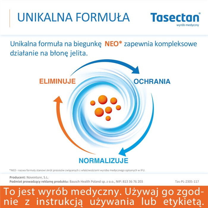 Tasectan 250 mg saszetki na biegunkę dla dzieci, 20 szt.