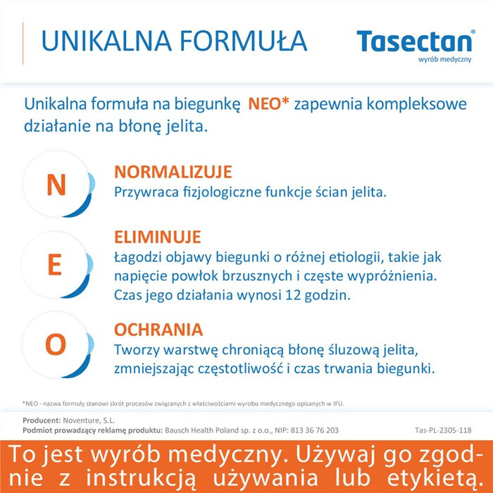 Tasectan 500 mg kapsułki na biegunkę, 15 szt.