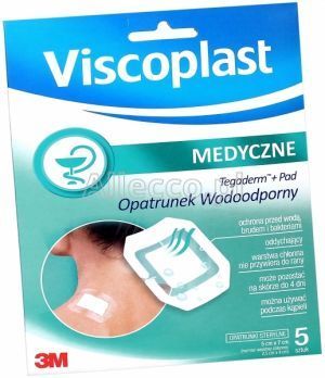 TEGADERM + PAD Opatrunek wodoodporny 5cm x 7cm 5 szt.