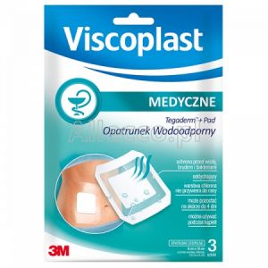 TEGADERM + PAD Opatrunek wodoodporny 9cm x 10cm 3 szt.