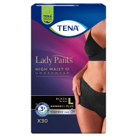 Tena Lady Pants Plus Black Majtki chłonne z wysokim stanem rozmiar L, 30 szt.