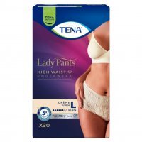 Tena Lady Pants Plus Creme Majtki chłonne z wysokim stanem rozmiar L, 30 szt.