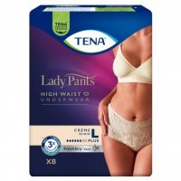Tena Lady Pants Plus Creme Majtki chłonne z wysokim stanem rozmiar L, 8 szt.