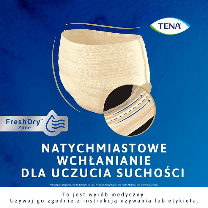 Tena Lady Pants Plus Creme Majtki chłonne z wysokim stanem rozmiar M, 30 szt.