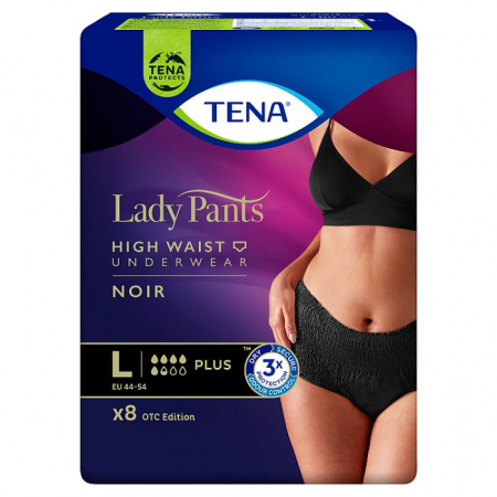 Tena Lady Pants Plus Noir Majtki chłonne L 8 szt.