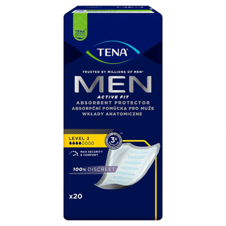 Tena Men Active Fit Level 2 wkładki anatomiczne dla mężczyzn, 20 szt.