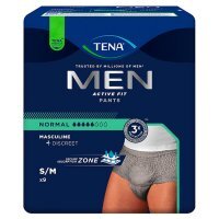 TENA Men Pants Normal Grey S/M Majtki chłonne 9 szt.