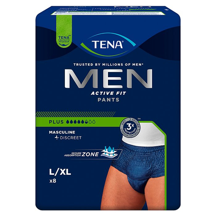 TENA MEN PANTS PLUS L majtki chłonne 8 szt.