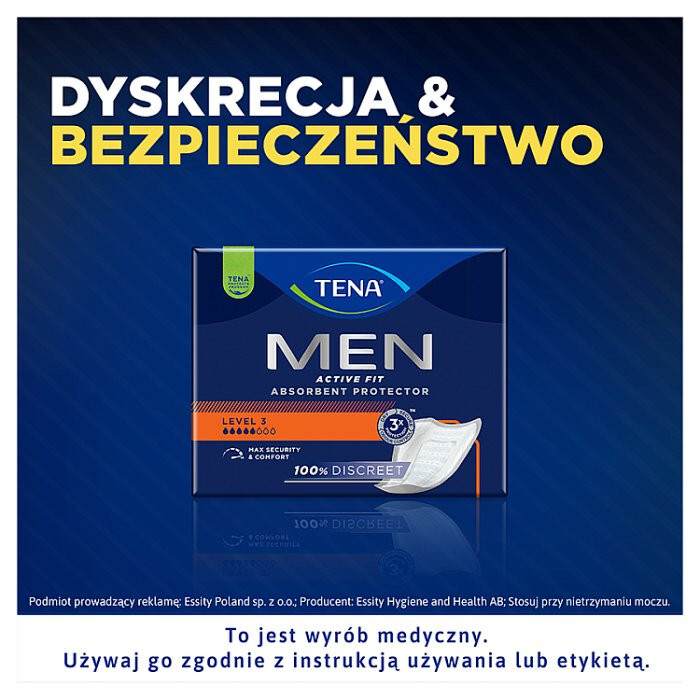 Tena Men Super Level 3 wkładki anatomiczne dla mężczyzn, 20 szt.