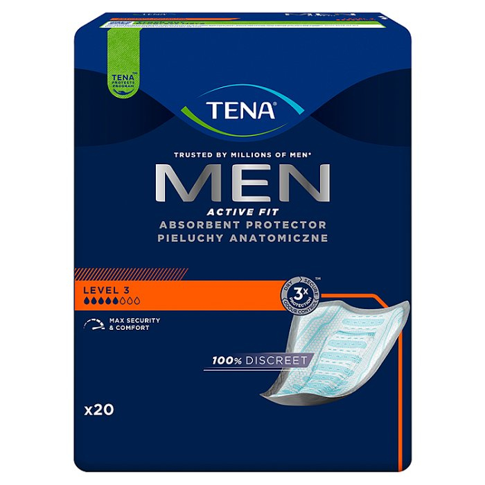 Tena Men Super Level 3 wkładki anatomiczne dla mężczyzn, 20 szt.