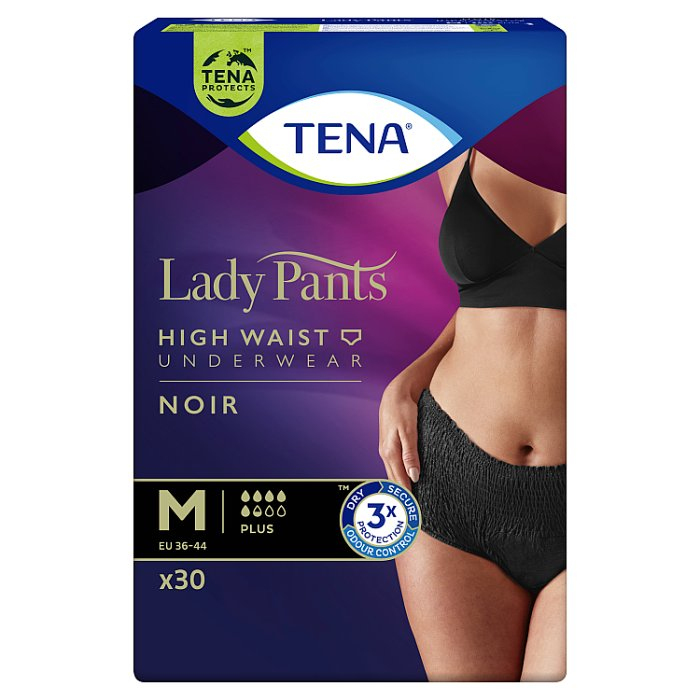 TENA PANTS LADY PLUS NOIR MAJTKI CHŁONNE ROZ.M 30 SZT.