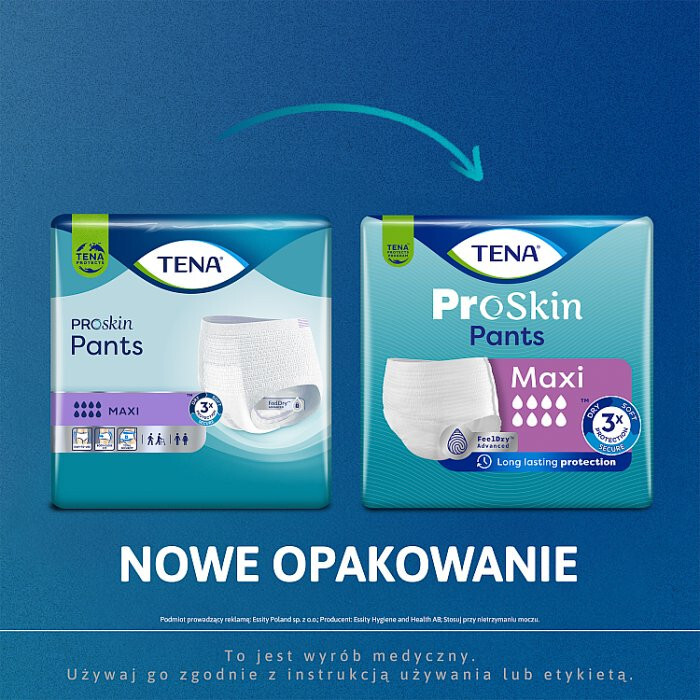 Tena Pants ProSkin Maxi majtki chłonne rozmiar XL, 10 szt.