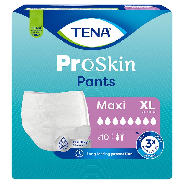 Tena Pants ProSkin Maxi majtki chłonne rozmiar XL, 10 szt.