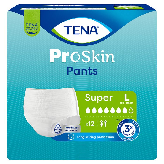 Tena Pants ProSkin Super majtki chłonne rozmiar L, 12 szt.